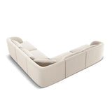 Tulum 5-Sitzer Ecksofa, Symmetrisch, aus Samt in Leichtes Beige (Bluvel 22), 255x255 cm von Cosmopolitan Design – Bild 4