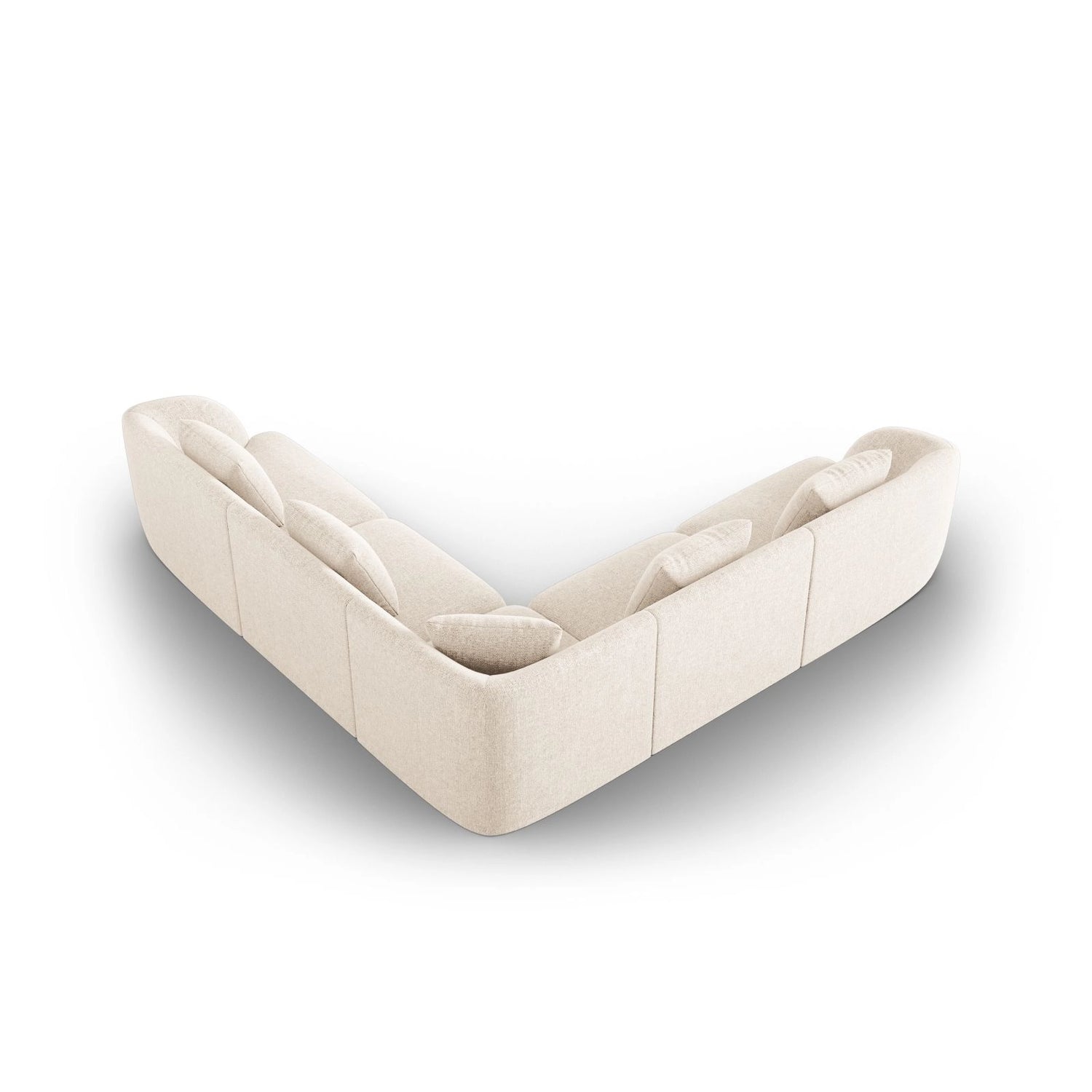 Tulum 5-Sitzer Ecksofa, Symmetrisch, aus Samt oder Chenille, 255x255 cm von Cosmopolitan Design – Bild 4
