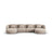 Tulum 5-Sitzer Panorama Sofa aus Chenille in Beige (Haga 30), Beine in Schwarzes Plastik, 330x156x70 cm von Cosmopolitan Design – Bild 1