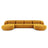 Tulum 5-Sitzer Panorama Sofa aus Samt in Gelb (Bluvel 68), Beine in Schwarzes Plastik, 330x156x70 cm von Cosmopolitan Design – Bild 1