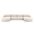 Tulum 5-Sitzer Panorama Sofa aus Samt in Hellbeige (Bluvel 22), Beine in Schwarzes Plastik, 330x156x70 cm von Cosmopolitan Design – Bild 1
