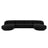 Tulum 5-Sitzer Panorama Sofa aus Samt in Schwarz (Bluvel 19), Beine in Schwarzes Plastik, 330x156x70 cm von Cosmopolitan Design – Bild 1