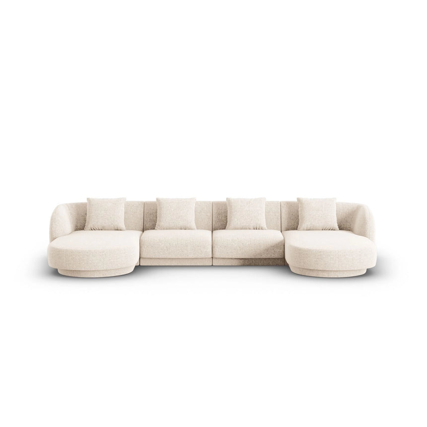 Tulum 5-Sitzer Panorama Sofa aus Samt oder Chenille, 330x156x70 cm von Cosmopolitan Design – Bild 1