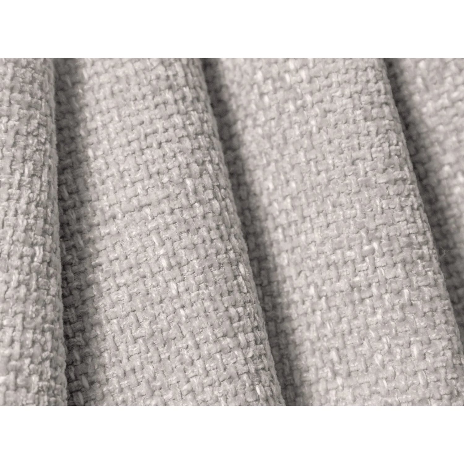 Tulum 6-Sitzer Panorama Ecksofa, Linke Seite, aus Chenille in Hellgrau (Haga 06), Beine aus Schwarzes Plastik, 330x255x70 cm von Cosmopolitan Design – Bild 5