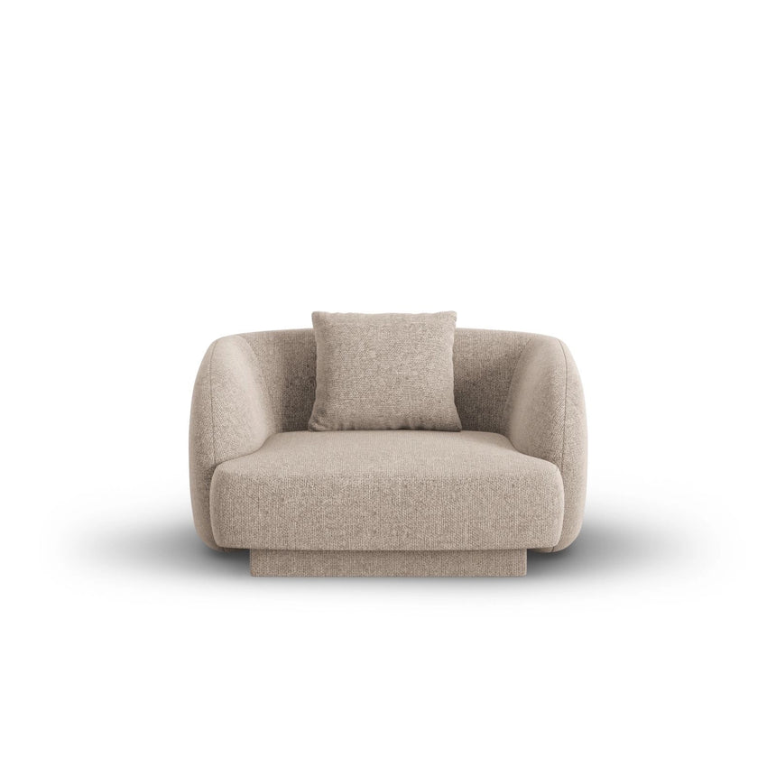 Tulum Sessel aus Chenille in Beige (Haga 30), 103x90x70 cm von Cosmopolitan Design – Bild 1