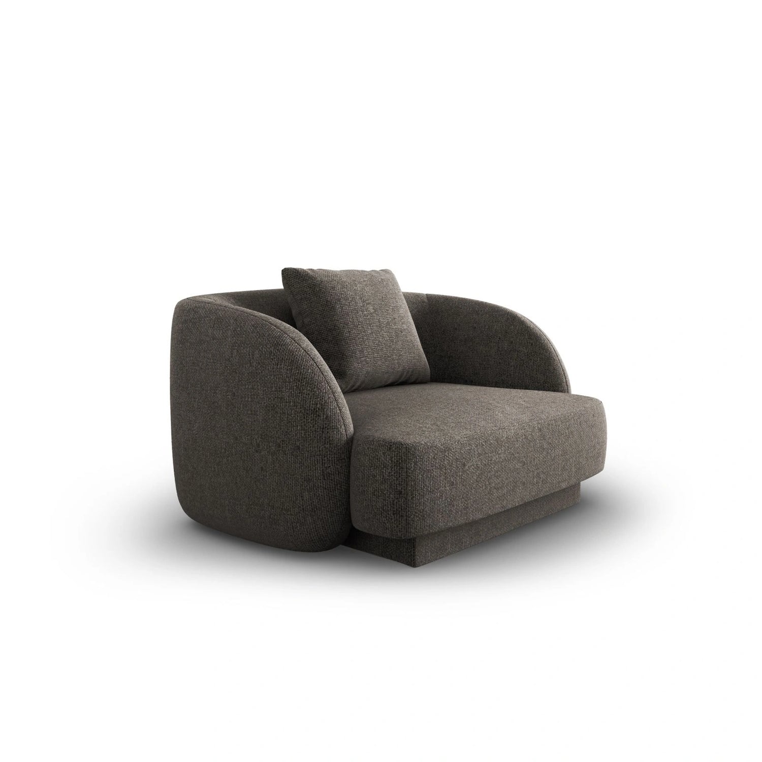 Tulum Sessel aus Chenille in Grau (Haga 16), 103x90x70 cm von Cosmopolitan Design – Bild 3