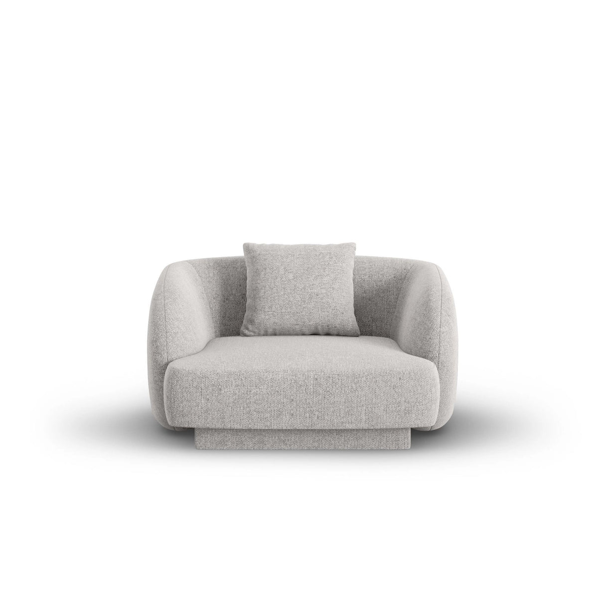 Tulum Sessel aus Chenille in Hellgrau (Haga 06), 103x90x70 cm von Cosmopolitan Design – Bild 1