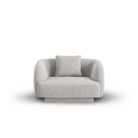 Tulum Sessel aus Chenille in Hellgrau (Haga 06), 103x90x70 cm von Cosmopolitan Design – Bild 1