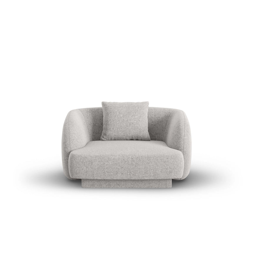 Tulum Sessel aus Chenille in Hellgrau (Haga 06), 103x90x70 cm von Cosmopolitan Design – Bild 1