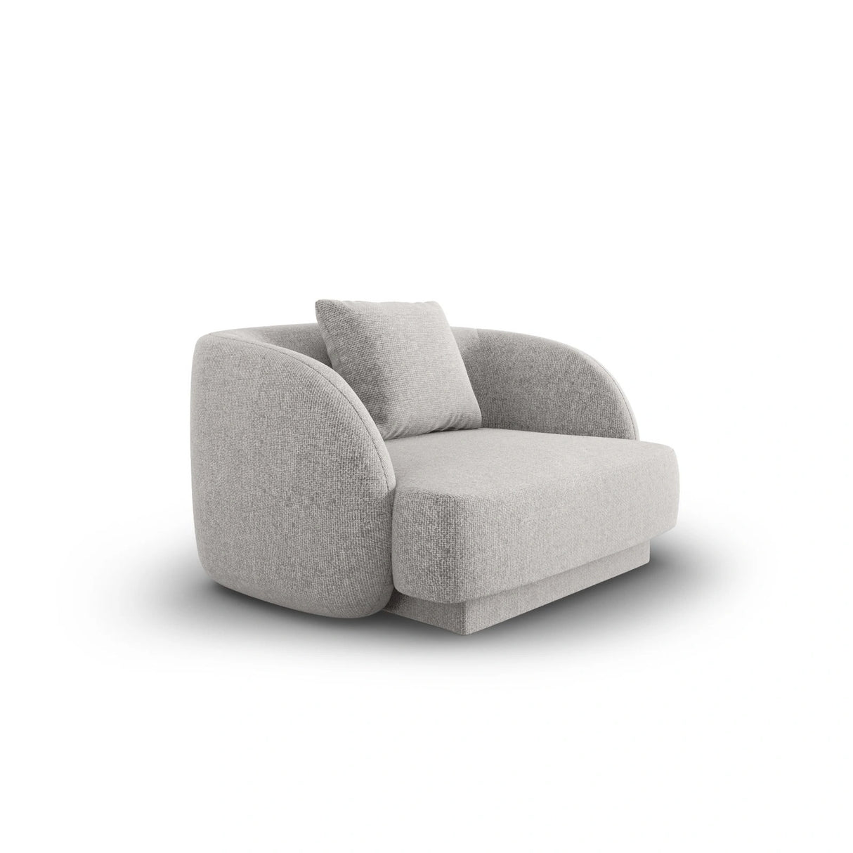 Tulum Sessel aus Chenille in Hellgrau (Haga 06), 103x90x70 cm von Cosmopolitan Design – Bild 3