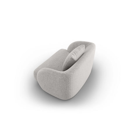 Tulum Sessel aus Chenille in Hellgrau (Haga 06), 103x90x70 cm von Cosmopolitan Design – Bild 4