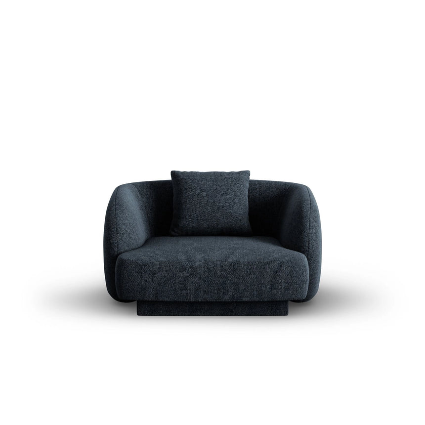 Tulum Sessel aus Chenille in Königsblau (Haga 86), 103x90x70 cm von Cosmopolitan Design – Bild 1