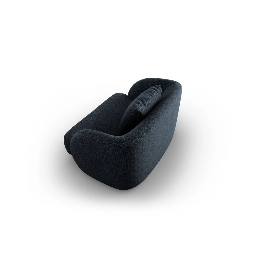 Tulum Sessel aus Chenille in Königsblau (Haga 86), 103x90x70 cm von Cosmopolitan Design – Bild 4