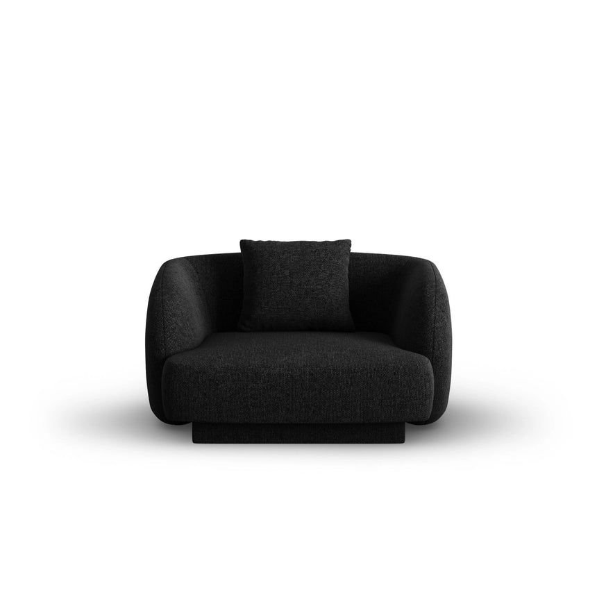 Tulum Sessel aus Chenille in Schwarz (Haga 19), 103x90x70 cm von Cosmopolitan Design – Bild 1