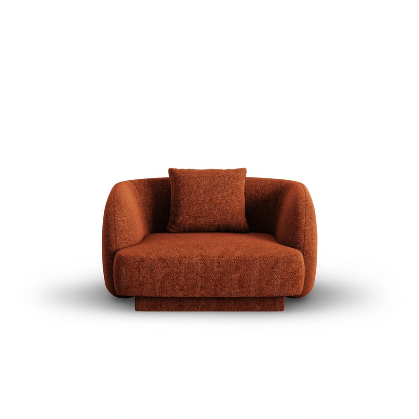 Tulum Sessel aus Chenille in Terrakotta (Haga 44), 103x90x70 cm von Cosmopolitan Design – Bild 1