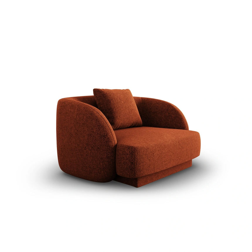 Tulum Sessel aus Chenille in Terrakotta (Haga 44), 103x90x70 cm von Cosmopolitan Design – Bild 3