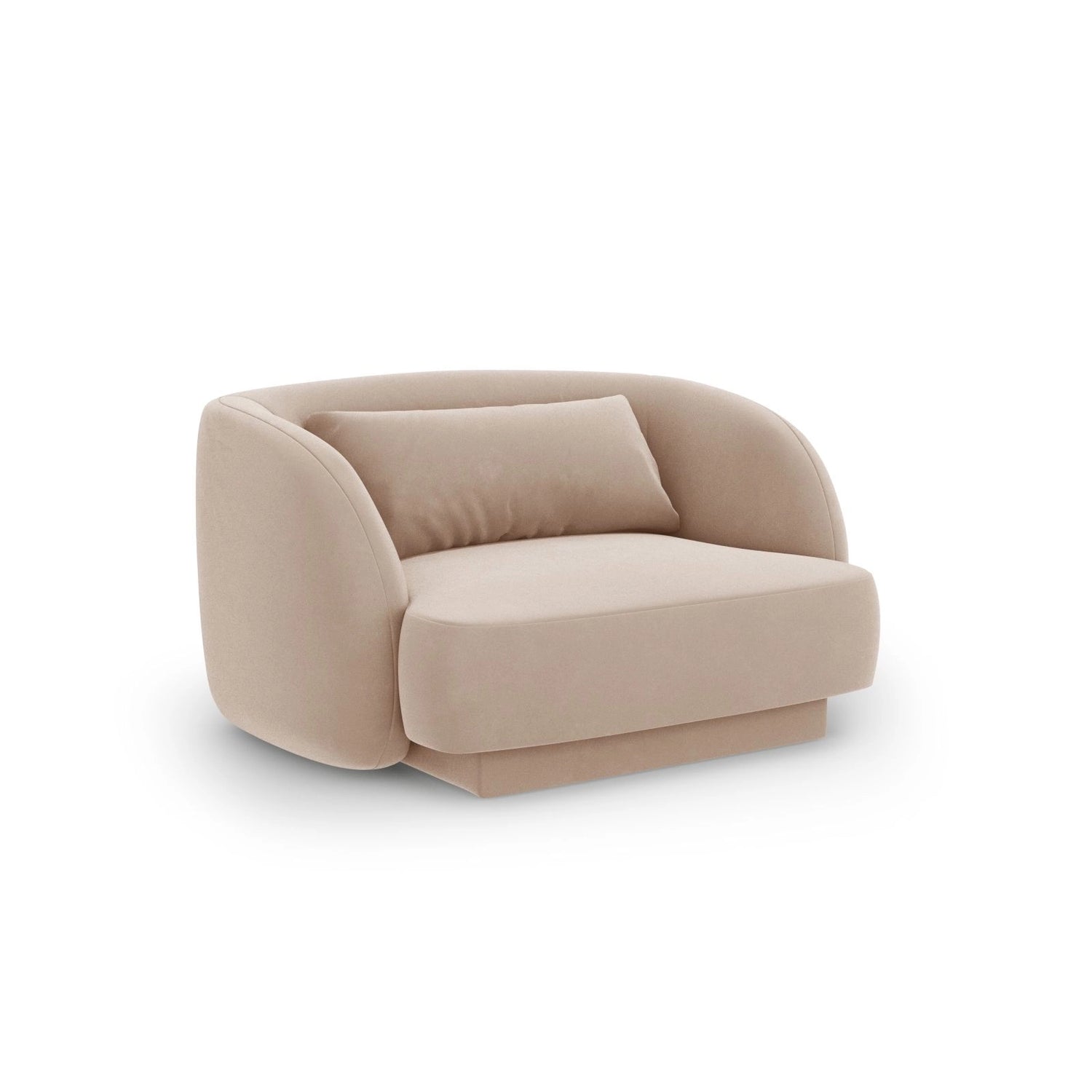 Tulum Sessel aus Samt in Beige (Bluvel 28), 103x90x70 cm von Cosmopolitan Design – Bild 4