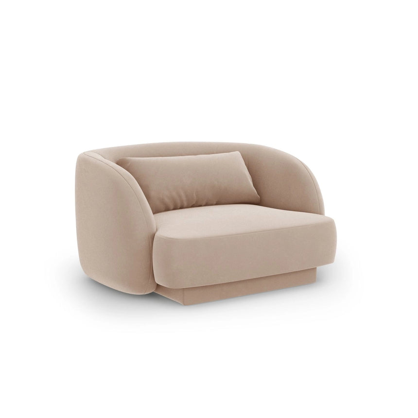 Tulum Sessel aus Samt in Beige (Bluvel 28), 103x90x70 cm von Cosmopolitan Design – Bild 4