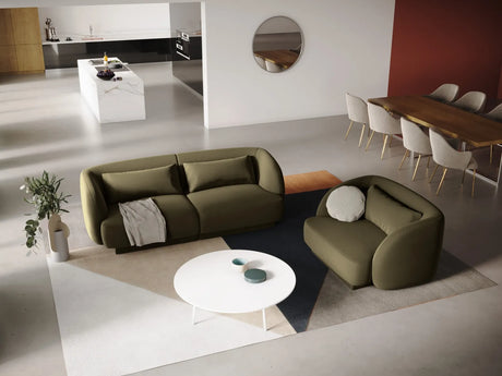 Tulum Sessel aus Samt in Grün (Bluvel 77), 103x90x70 cm von Cosmopolitan Design – Bild 2