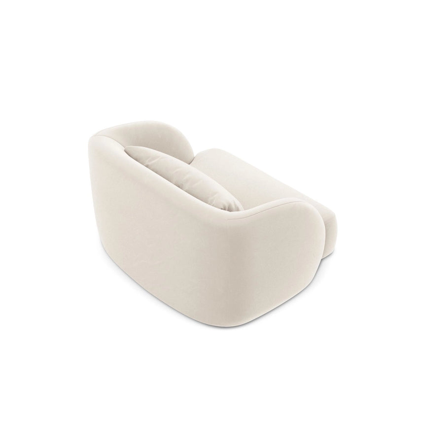 Tulum Sessel aus Samt in Hellbeige (Bluvel 22), 103x90x70 cm von Cosmopolitan Design – Bild 5