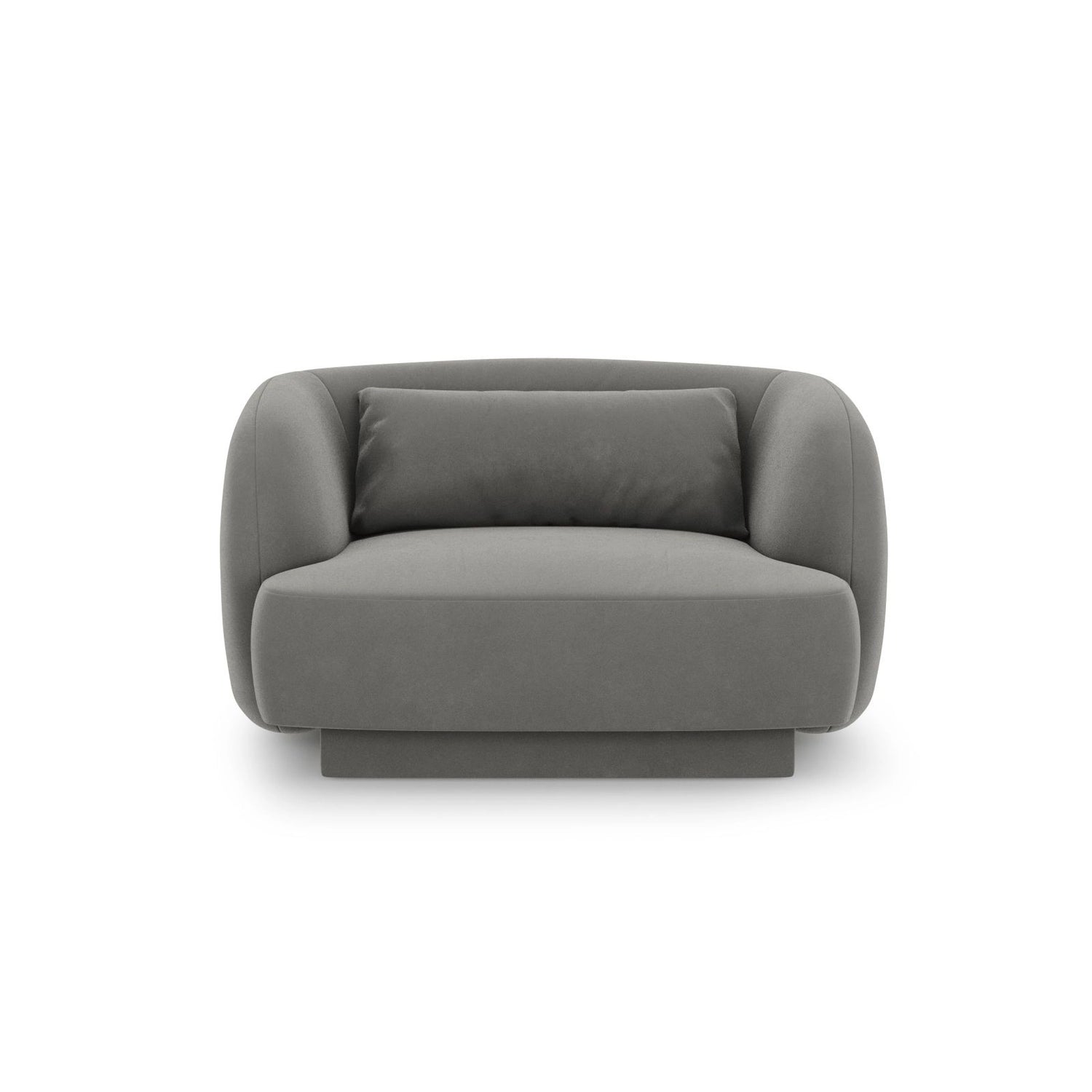 Tulum Sessel aus Samt in Hellgrau (Bluvel 13), 103x90x70 cm von Cosmopolitan Design – Bild 1