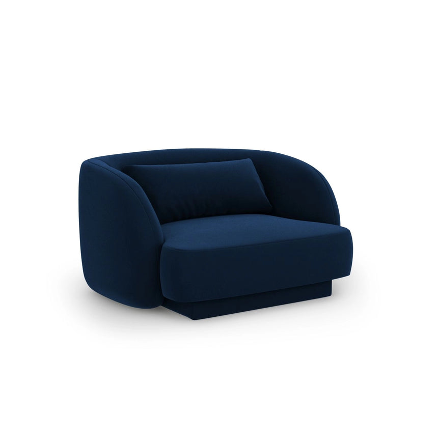 Tulum Sessel aus Samt in Königsblau (Bluvel 86), 103x90x70 cm von Cosmopolitan Design – Bild 4