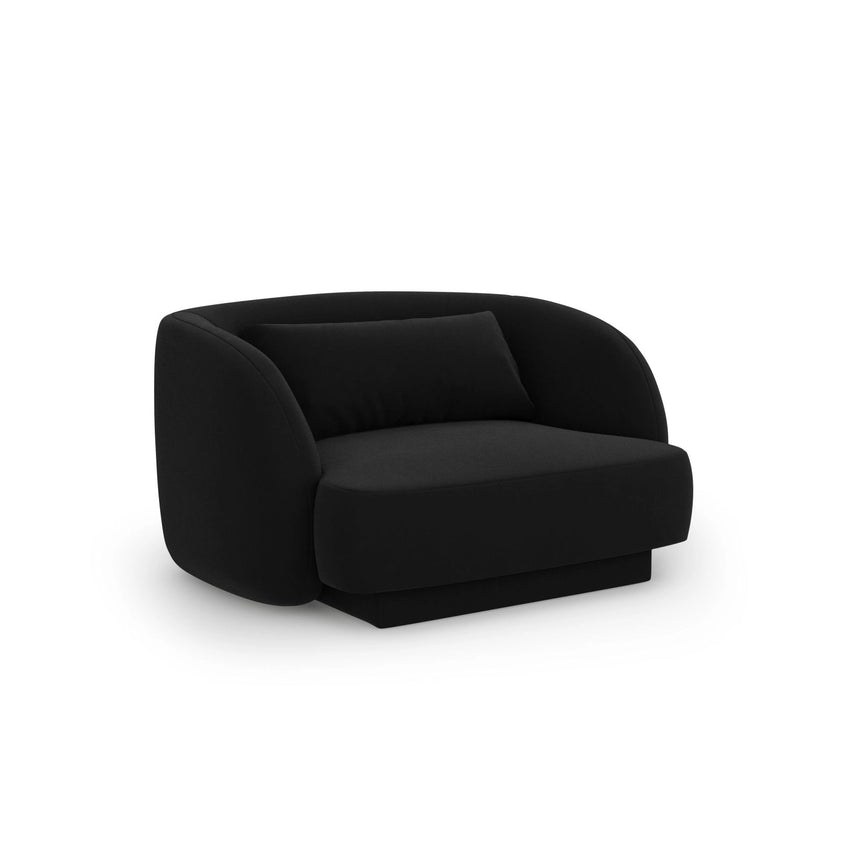 Tulum Sessel aus Samt in Schwarz (Bluvel 19), 103x90x70 cm von Cosmopolitan Design – Bild 4