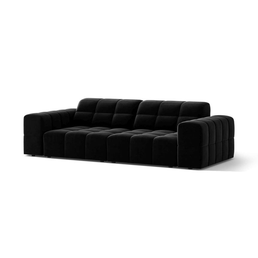 Velvet Sofa, "Chicago", 3 Seats, Black, 212x102x78
Made in Europe von Cosmopolitan Design – Bild 3