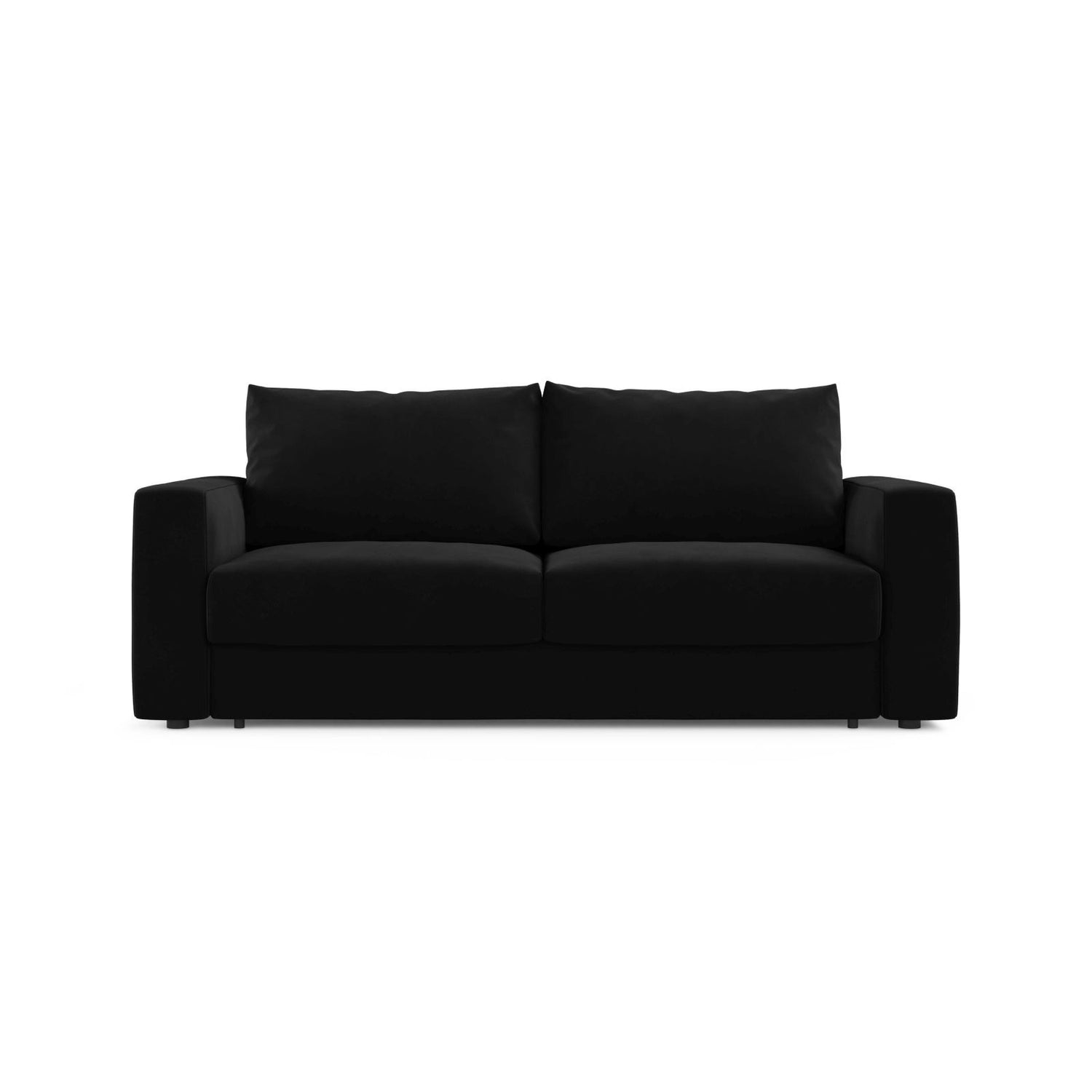 Velvet Sofa With Bed Function, "Grena", 3 Seats, Black, 205x100x90Made in Europe von Cosmopolitan Design – Bild 1