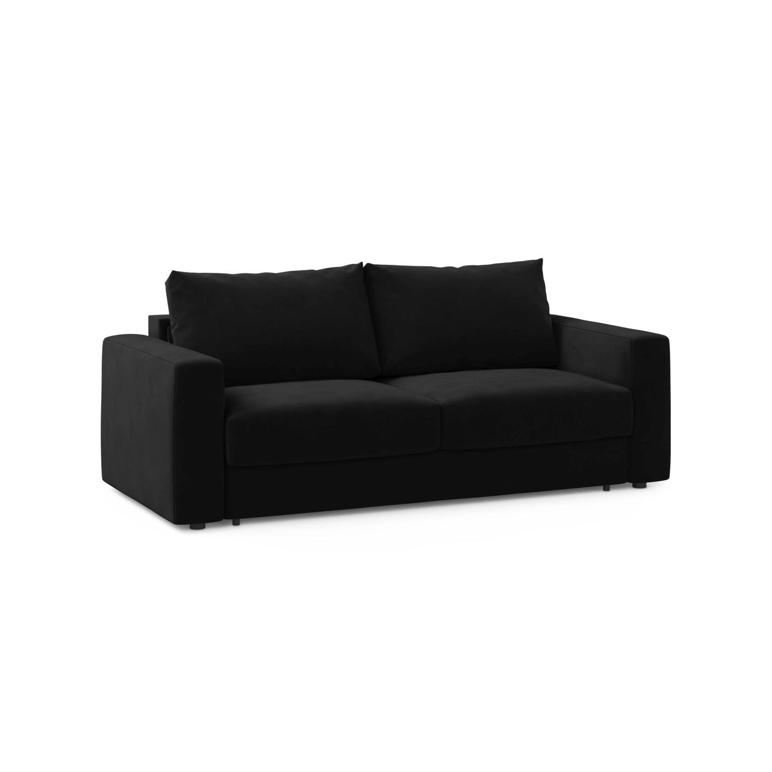 Velvet Sofa With Bed Function, "Grena", 3 Seats, Black, 205x100x90Made in Europe von Cosmopolitan Design – Bild 3