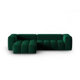 Verona 3-Sitzer Ecksofa, Linke Seite, aus Samt in Flaschengrün (Casino Deep Green), 260x145 cm von Cosmopolitan Design – Bild 1