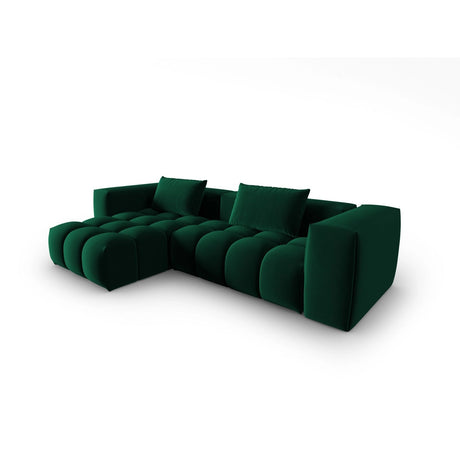 Verona 3-Sitzer Ecksofa, Linke Seite, aus Samt in Flaschengrün (Casino Deep Green), 260x145 cm von Cosmopolitan Design – Bild 3