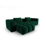 Verona 3-Sitzer Ecksofa, Linke Seite, aus Samt in Flaschengrün (Casino Deep Green), 260x145 cm von Cosmopolitan Design – Bild 4