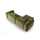 Verona 3-Sitzer Ecksofa, Linke Seite, aus Samt in Hellgrün (Casino Forest), 260x145 cm von Cosmopolitan Design – Bild 5