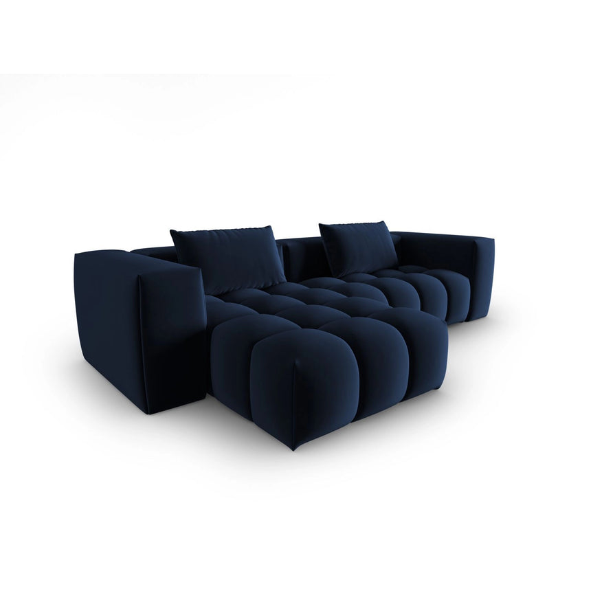 Verona 3-Sitzer Ecksofa, Linke Seite, aus Samt in Königsblau (Casino Deep Blue), 260x145 cm von Cosmopolitan Design – Bild 4