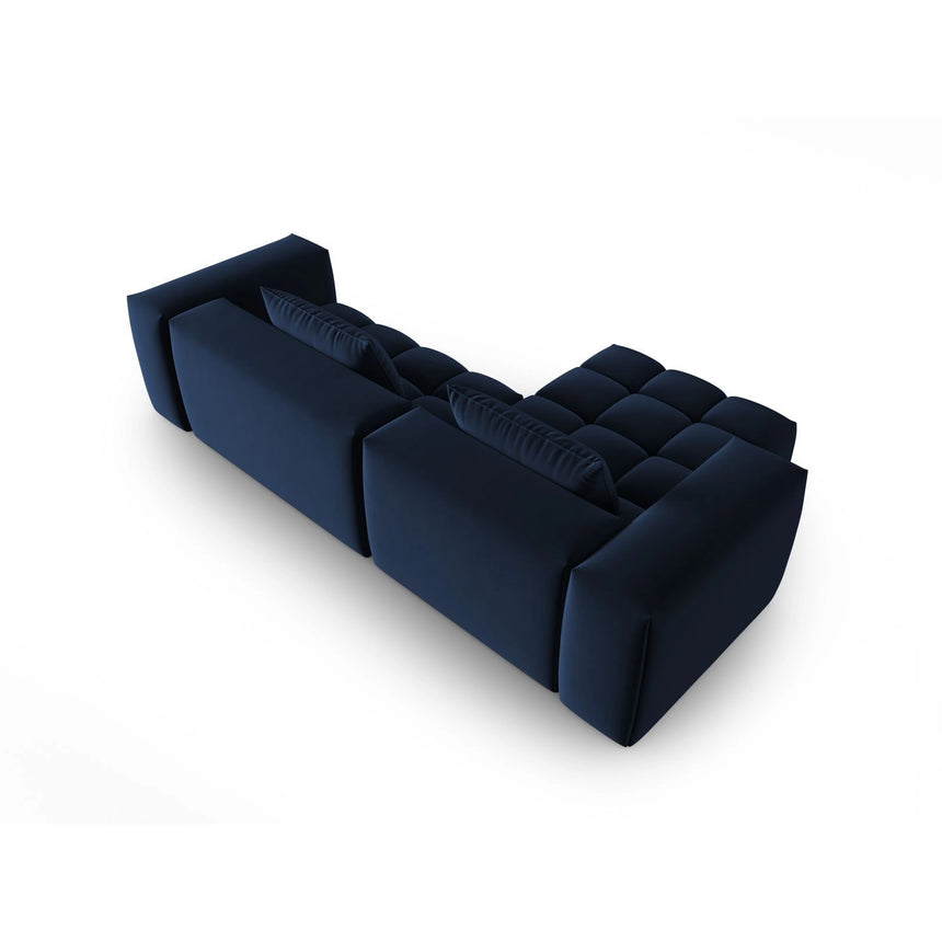 Verona 3-Sitzer Ecksofa, Linke Seite, aus Samt in Königsblau (Casino Deep Blue), 260x145 cm von Cosmopolitan Design – Bild 5