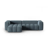Verona 3-Sitzer Ecksofa, Linke Seite, aus Samt in Pastellblau (Casino Dark Blue), 260x145 cm von Cosmopolitan Design – Bild 1