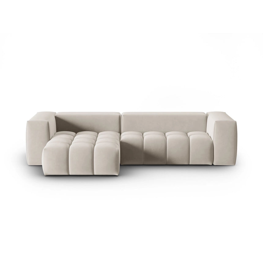 Verona 3-Sitzer Ecksofa, Linke Seite, aus Samt oder Strukturstoff, 260x145 cm von Cosmopolitan Design – Bild 1