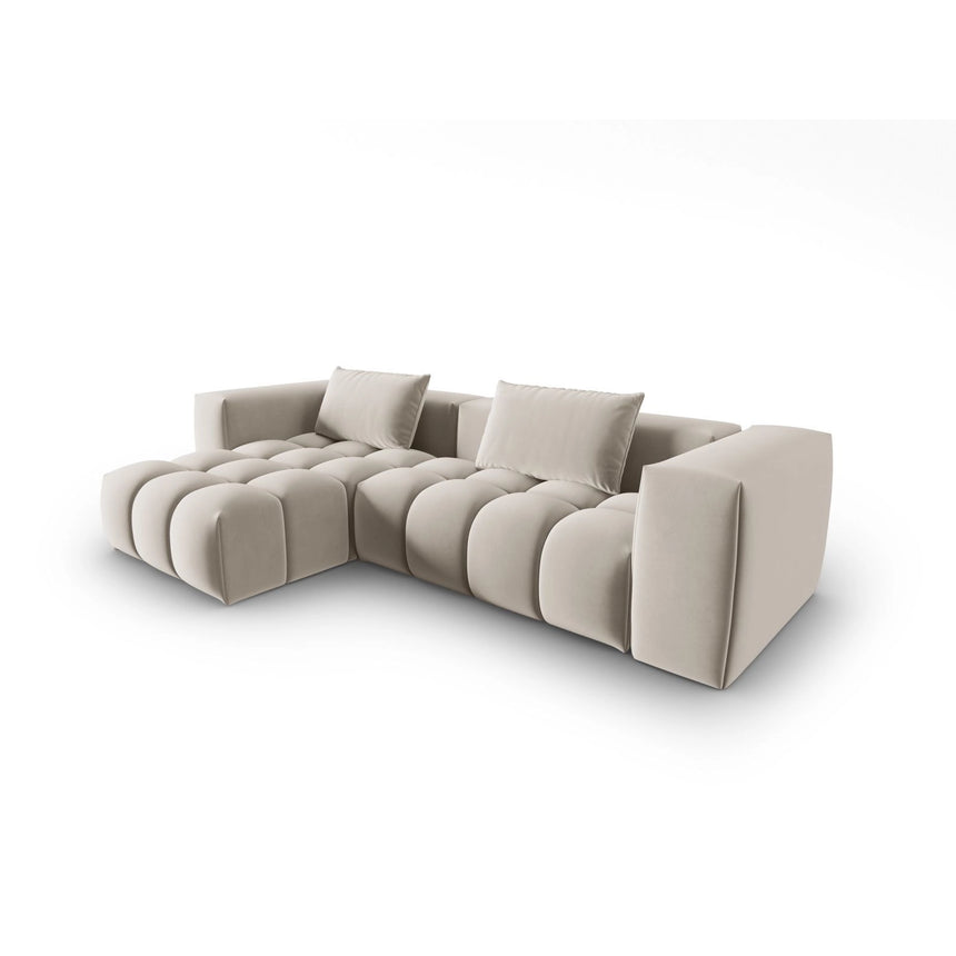 Verona 3-Sitzer Ecksofa, Linke Seite, aus Samt oder Strukturstoff, 260x145 cm von Cosmopolitan Design – Bild 3