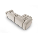 Verona 3-Sitzer Ecksofa, Linke Seite, aus Samt oder Strukturstoff, 260x145 cm von Cosmopolitan Design – Bild 5