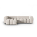 Verona 3-Sitzer Ecksofa, Linke Seite, aus Strukturierter Stoff in Beige (Sorella 03), 260x145 cm von Cosmopolitan Design – Bild 1