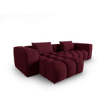 Verona 3-Sitzer Ecksofa, Linke Seite, aus Strukturierter Stoff in Burgund (Sorella 59), 260x145 cm von Cosmopolitan Design – Bild 4