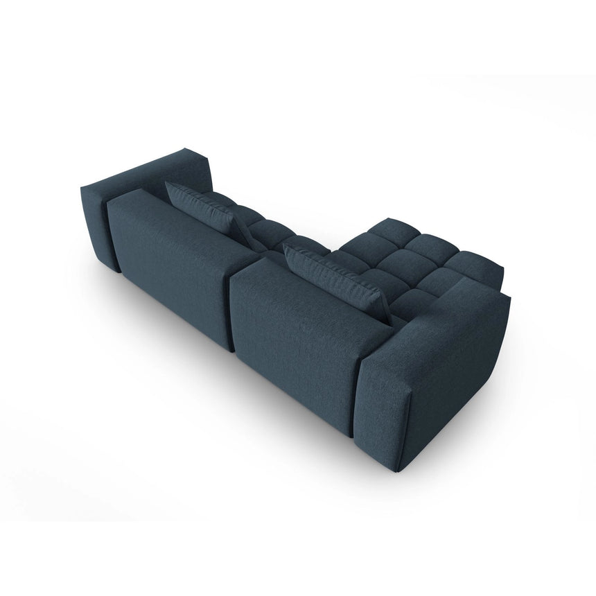 Verona 3-Sitzer Ecksofa, Linke Seite, aus Strukturierter Stoff in Dunkelblau (Sorella 77), 260x145 cm von Cosmopolitan Design – Bild 5