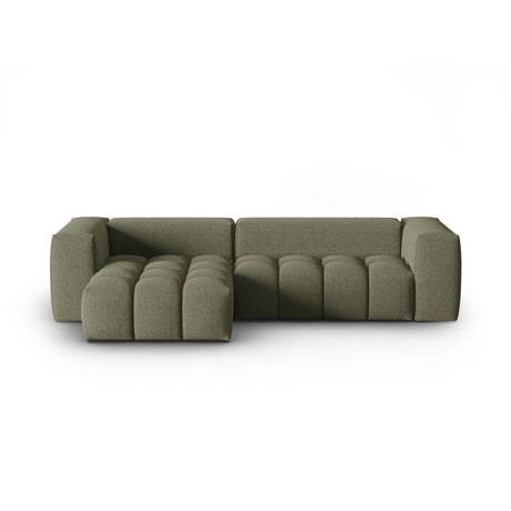 Verona 3-Sitzer Ecksofa, Linke Seite, aus Strukturierter Stoff in Dunkles olivgrün (Sorella 34), 260x145 cm von Cosmopolitan Design – Bild 1