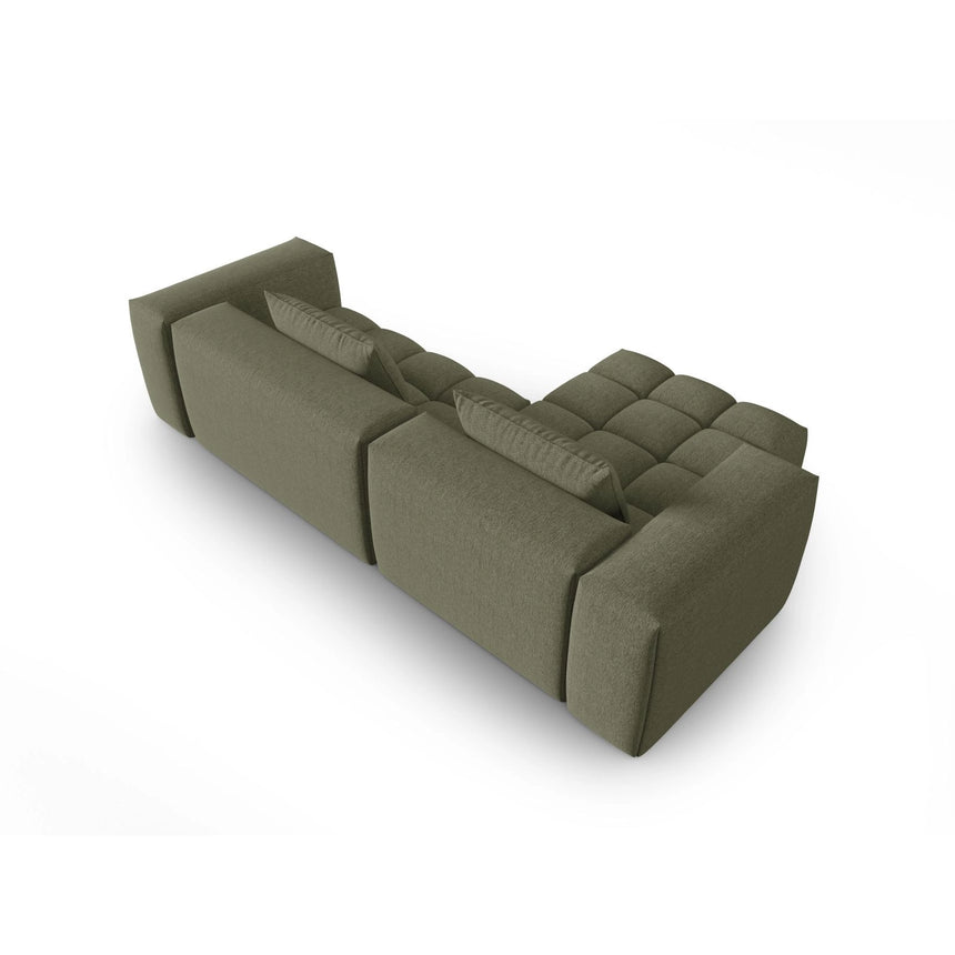 Verona 3-Sitzer Ecksofa, Linke Seite, aus Strukturierter Stoff in Dunkles olivgrün (Sorella 34), 260x145 cm von Cosmopolitan Design – Bild 5