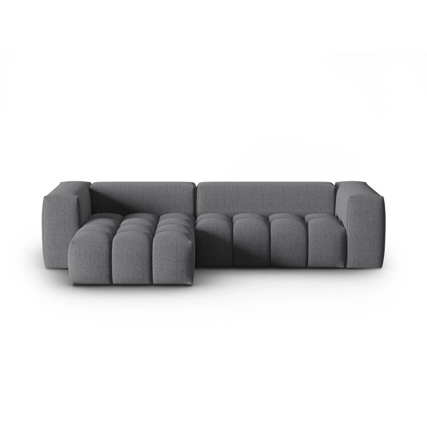 Verona 3-Sitzer Ecksofa, Linke Seite, aus Strukturierter Stoff in Grau (Sorella 89), 260x145 cm von Cosmopolitan Design – Bild 1