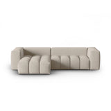 Verona 3-Sitzer Ecksofa, Linke Seite, aus Strukturierter Stoff in Sand (Sorella 05), 260x145 cm von Cosmopolitan Design – Bild 1