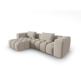 Verona 3-Sitzer Ecksofa, Linke Seite, aus Strukturierter Stoff in Sand (Sorella 05), 260x145 cm von Cosmopolitan Design – Bild 3