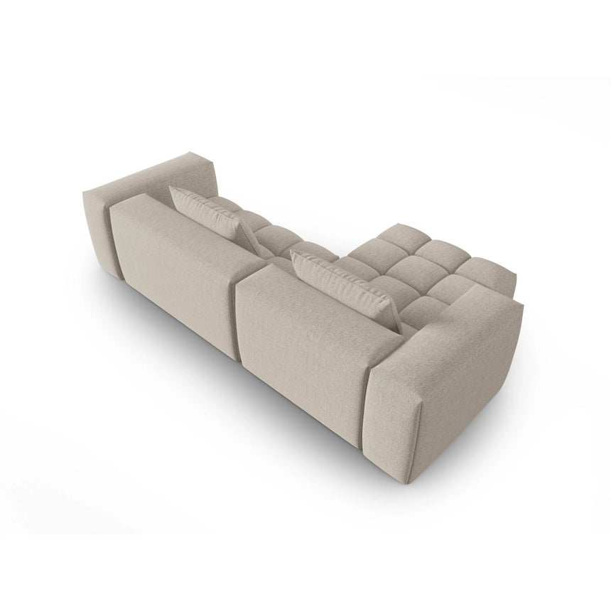 Verona 3-Sitzer Ecksofa, Linke Seite, aus Strukturierter Stoff in Sand (Sorella 05), 260x145 cm von Cosmopolitan Design – Bild 5