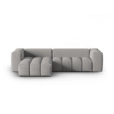 Verona 3-Sitzer Ecksofa, Linke Seite, aus Strukturierter Stoff in Warmes Grau (Sorella 84), 260x145 cm von Cosmopolitan Design – Bild 1